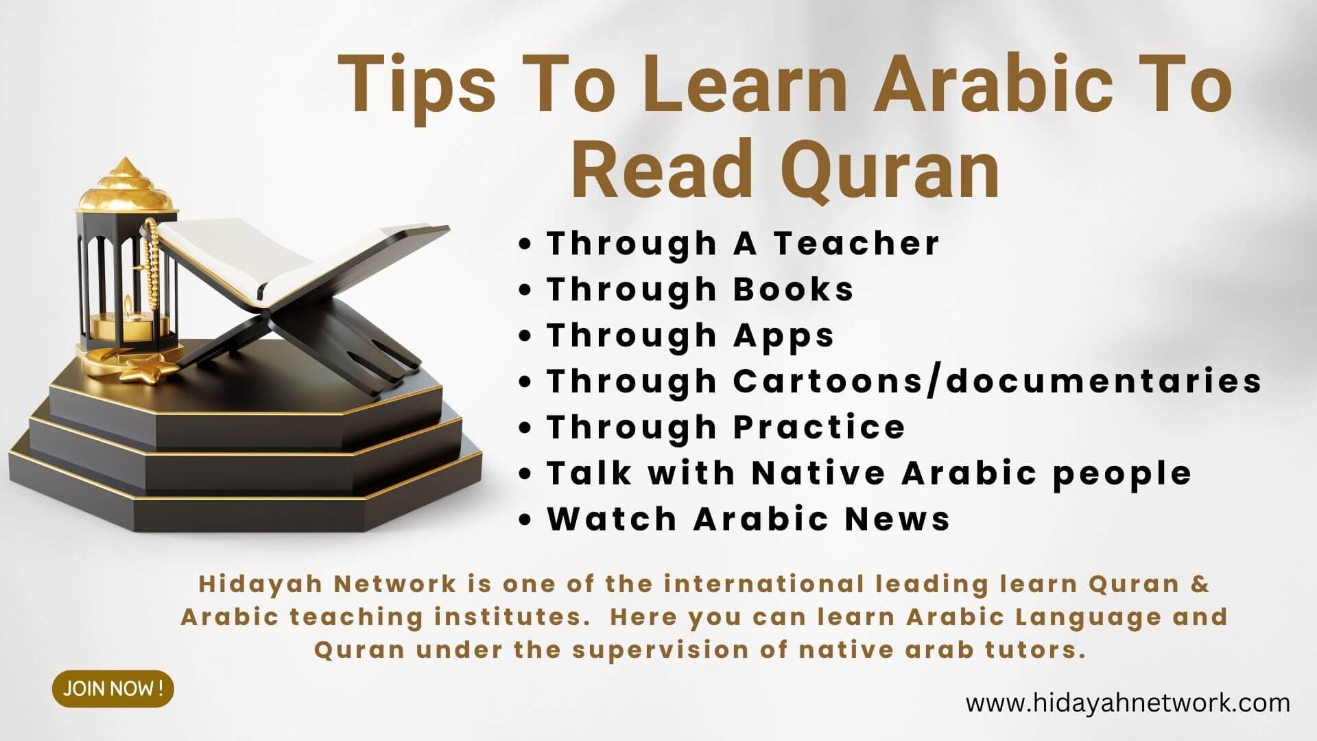 Learn Arabic To Read Quran