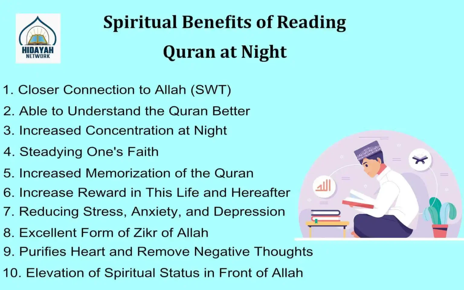 Benefits of Reading Quran at Night