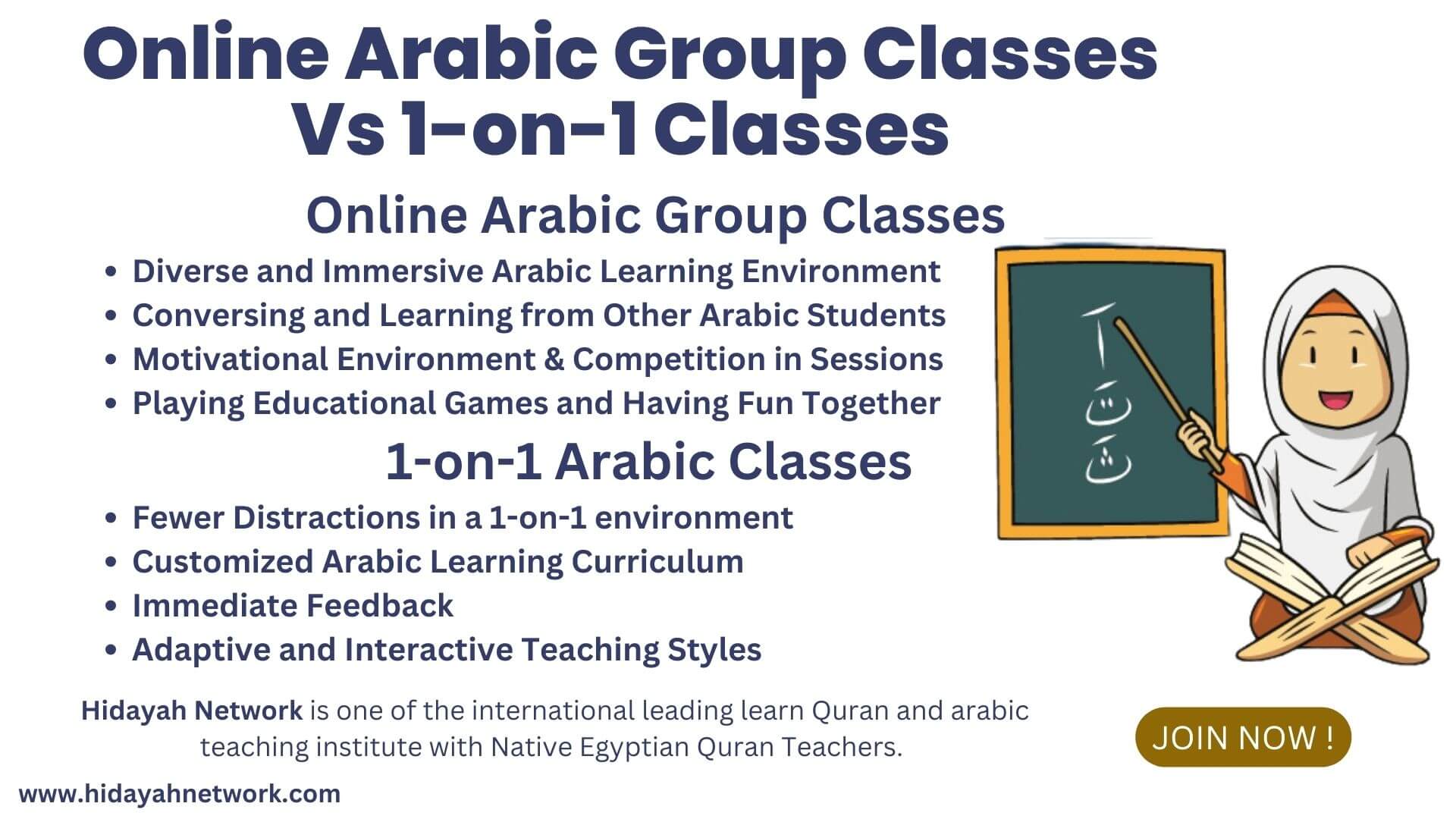Online Arabic Group Classes Vs 1-on-1 Classes
