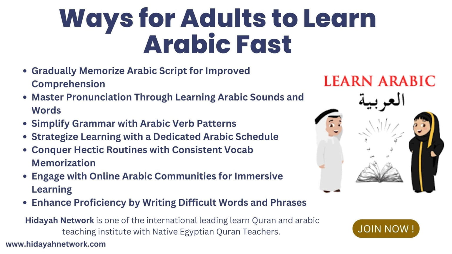 Ways for Adults to Learn Arabic Fast