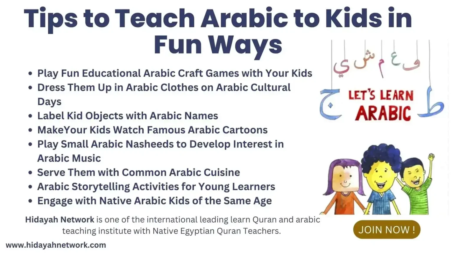 Tips to teach Arabic to kids in fun ways