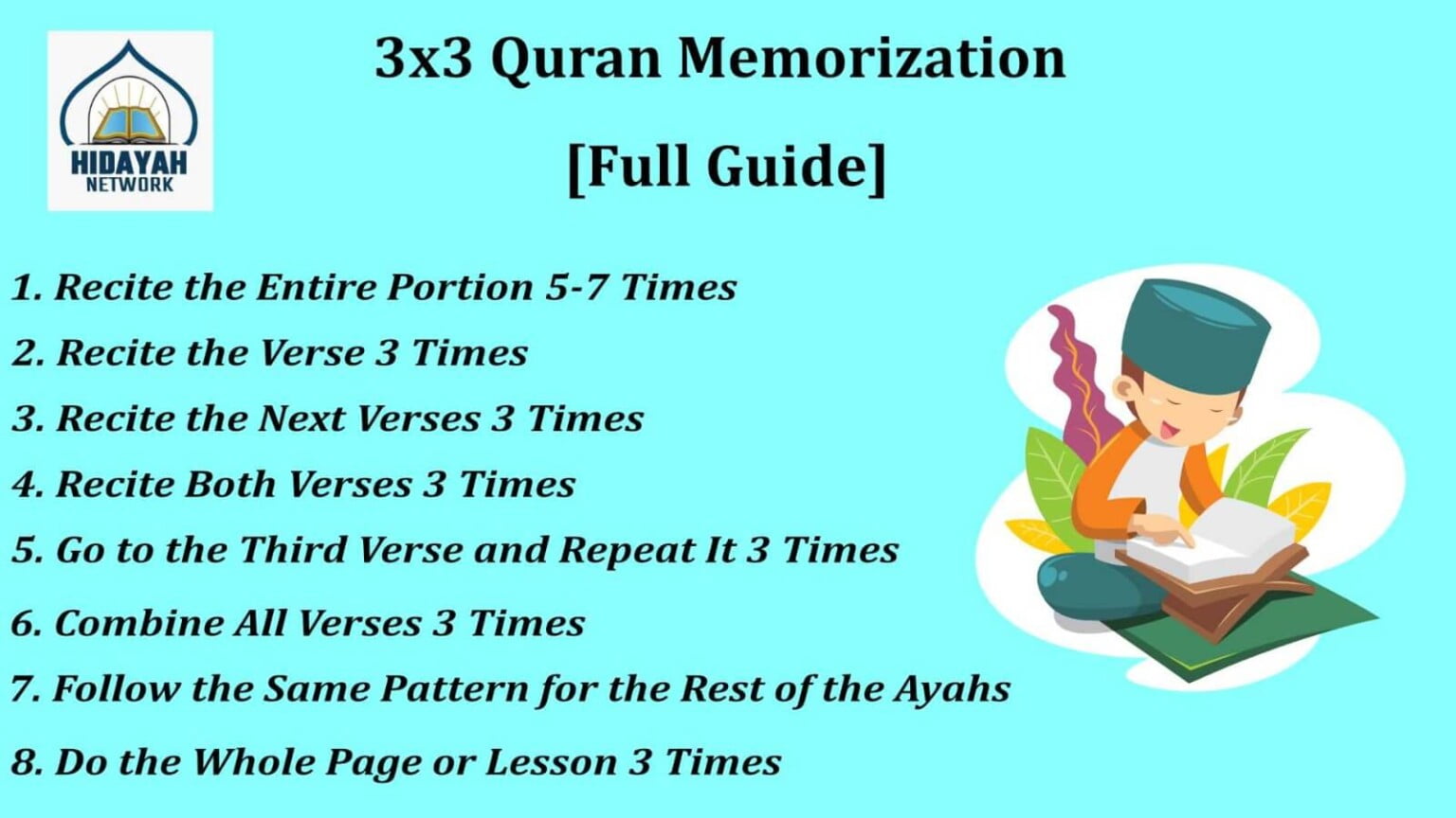 3x3 Quran Memorization Method To Memorize Quran Fast