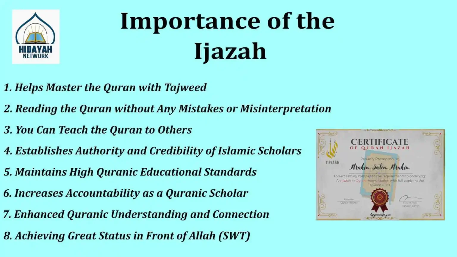 Ijazah Importance