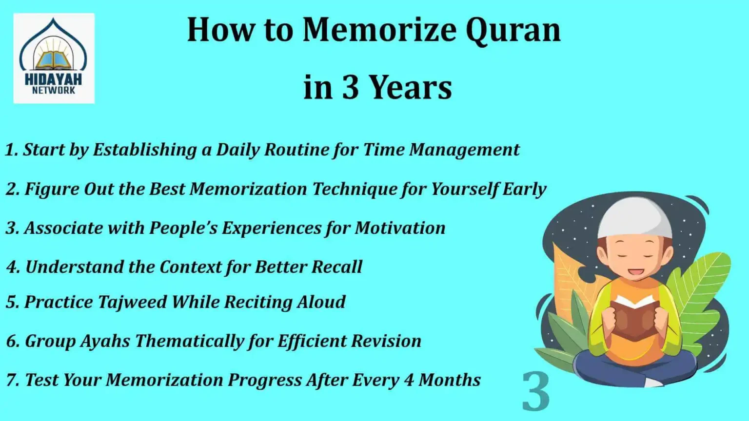 Memorize Quran 3 Years