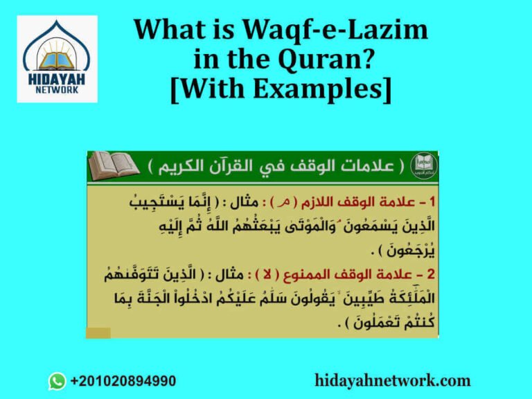 What Is Waqf-e-Lazim In Quran ? With Examples