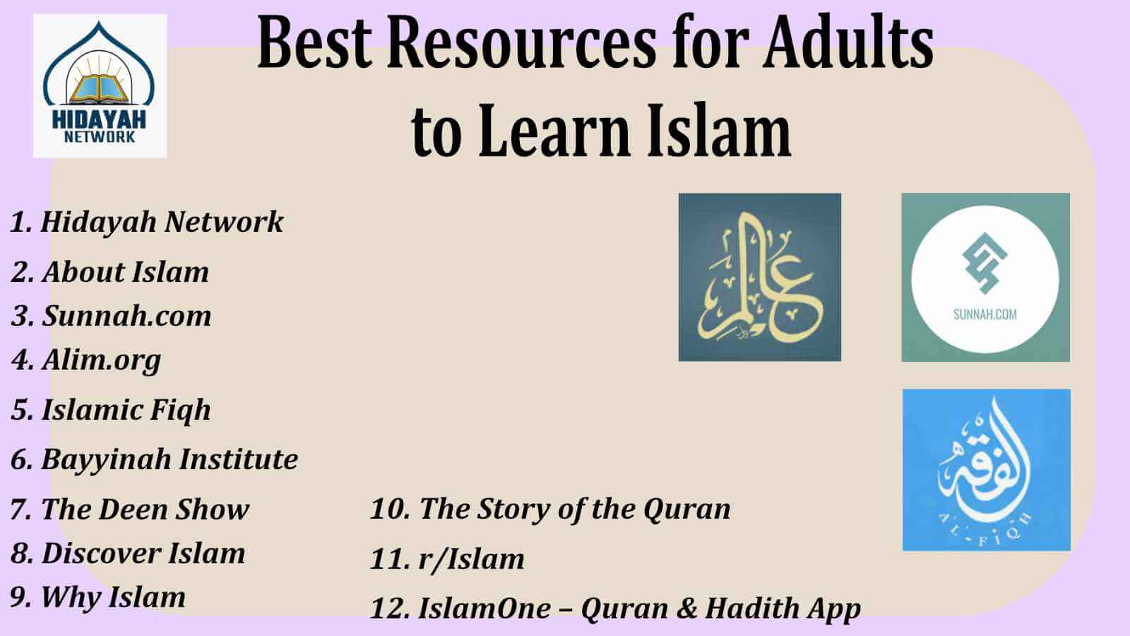 resources for adults to learn islam