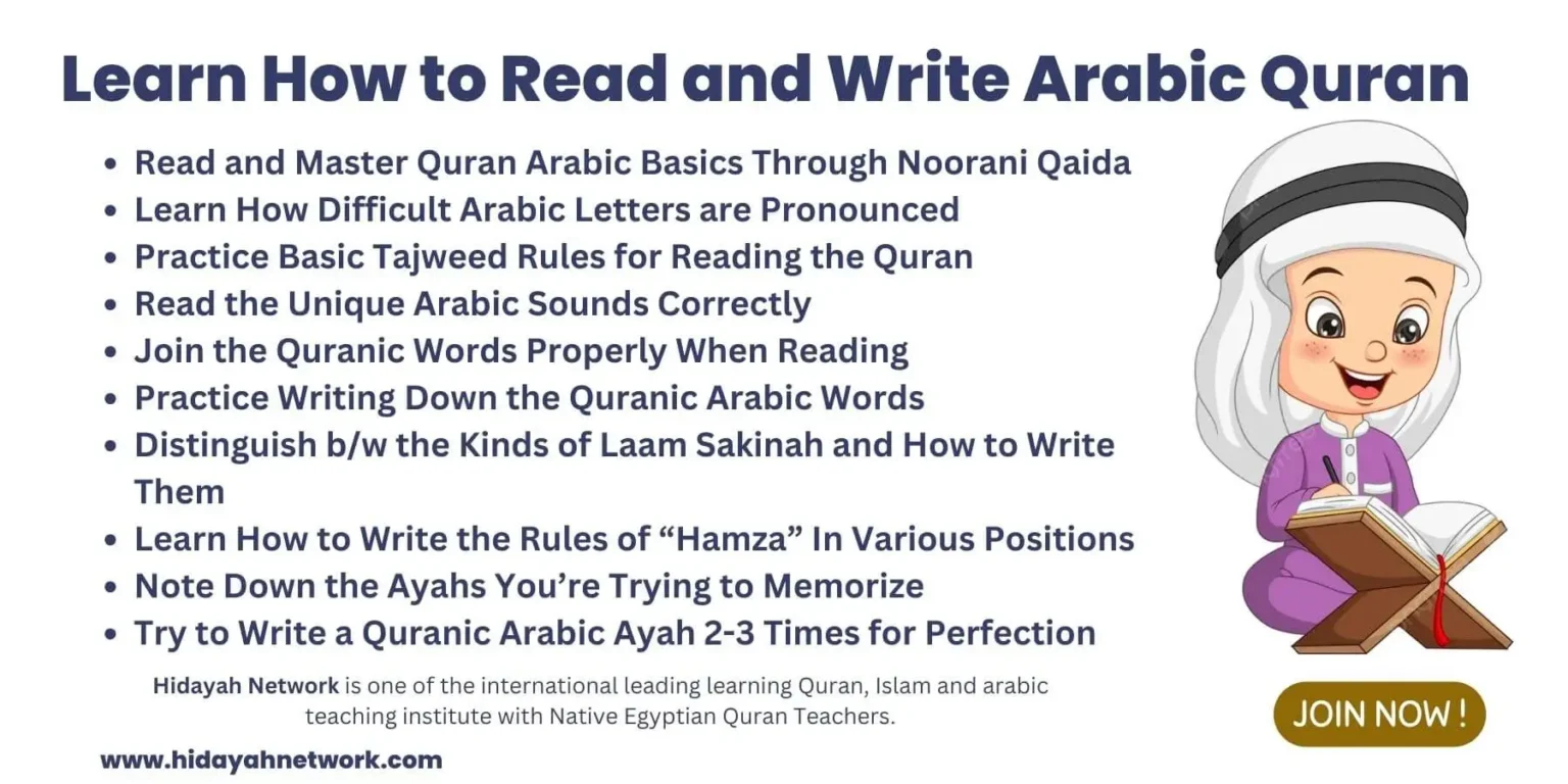 Learn How to Read and Write Arabic Quran